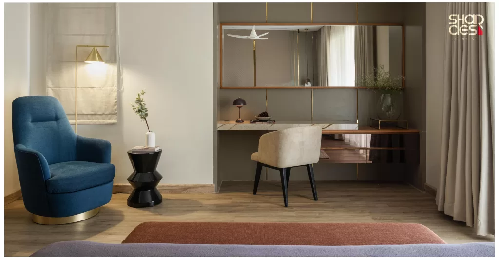 Modern bedroom corner