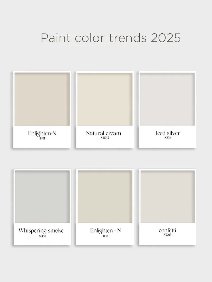 Paint colour trend palette